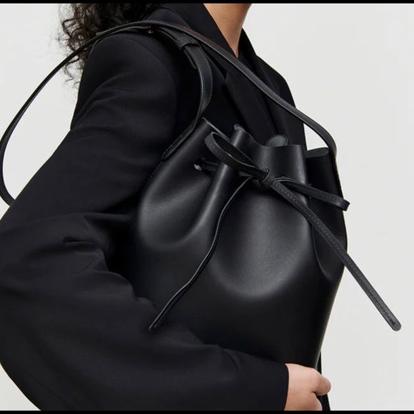 Mansur Gavriel Mini Bucket Bag - black / silver - Picture 5 of 6